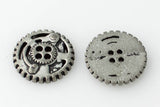 Gears Button - Antique Silver - 5/8" (16mm) - Craft De Ville - Craft de Ville