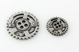 Gears Button - Antique Silver - 5/8" (16mm) - Craft De Ville - Craft de Ville