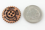 Gears Button - Antique Copper - 7/8" (22mm) - Craft De Ville - Craft de Ville