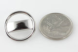 Kathy Ireland Bridge Line Button - Silver - 7/8" (22mm) - Craft De Ville - Craft de Ville