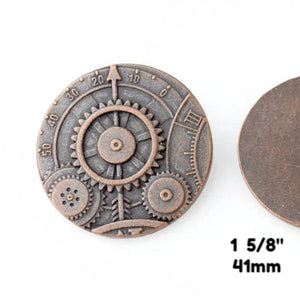 Mechanism Button - Antique Copper - 1 5/8" (41mm) - Craft De Ville - Craft de Ville