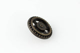 Open Wheel Button - Antique Brass - 5/8" (16mm) - Craft De Ville - Craft de Ville