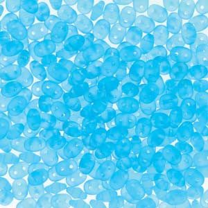 Superduo 2 Hole Seedbead - Aqua Matte - 2.5X5mm - Matubo - Craft de Ville