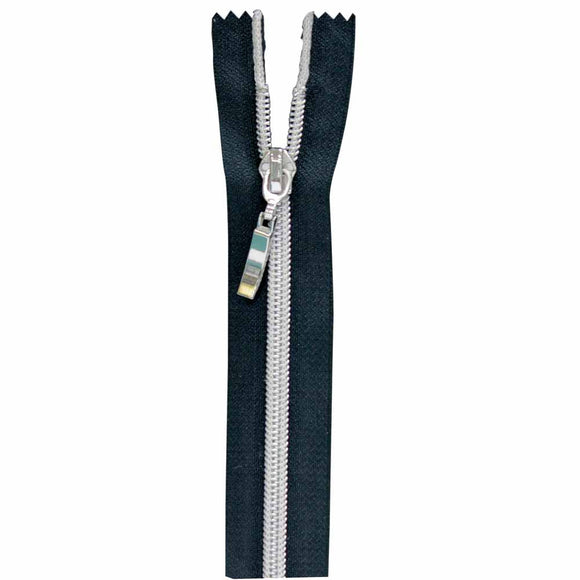 Vizzy Fashion Coil Zipper - Closed End Silver 18Cm Zippers