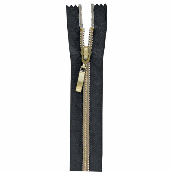 Vizzy Fashion Coil Zipper - Closed End Antique Brass Zippers