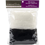 Bulk Roving - White and Black - 3.17oz - Dimensions - Craft de Ville