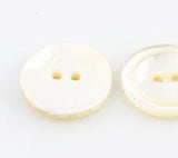 Vintage Mother of Pearl Button - Natural - 36 line - Craft De Ville - Craft de Ville