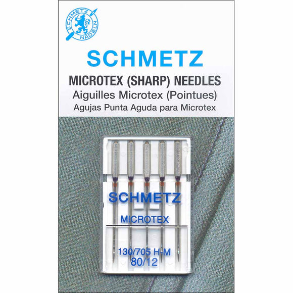 Schmetz Microtex Needles - 80/12 - 5 pack - Schmetz - Craft de Ville