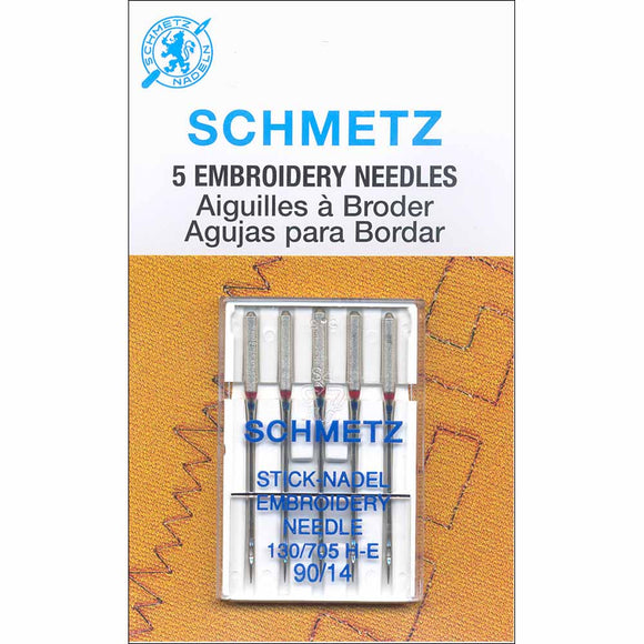 Schmetz Machine Embroidery Needles - 90/14 5 Pack