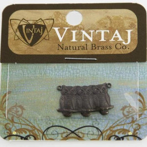 Perched Owls - Natural Brass - 22x11.5mm - Vintaj - Craft de Ville