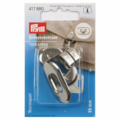 Oval Turn Clasp - Silver - 35mm - Prym - Craft de Ville