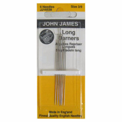 Long Darners - size 3 & 9 - 6 pack - John James - Craft de Ville