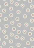 Lewis & Irene - Forme Flower Dots Grey Fabric