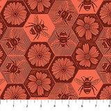 PREORDER MARCH - Anna Maria Textiles - Indelible Ink - Busy in Coral