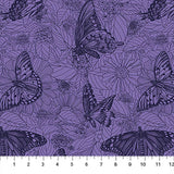 PREORDER MARCH - Anna Maria Textiles - Indelible Ink - Winging It in Blueberry