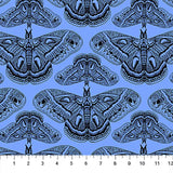 PREORDER MARCH - Anna Maria Textiles - Indelible Ink - Cecropia in Cerulean