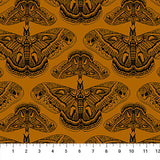 PREORDER MARCH - Anna Maria Textiles - Indelible Ink - Cecropia in Saffron