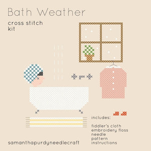 Bath Weather - Cross Stitch Kit - Samantha Purdy Needlecraft - Craft de Ville