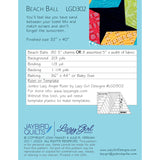 Modèle de courtepointe de ballon de plage - Lazy Girl Designs