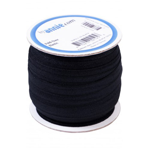 By Annies Fold Over Elastic - Black 20Mm