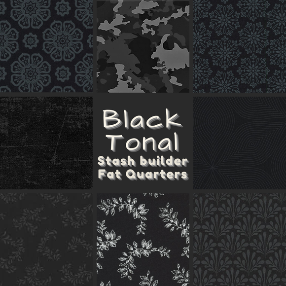 Black Tonal Stash Builder Bundle - Fat Quarters