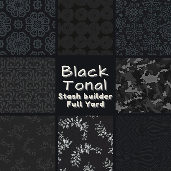 Tissus noirs ton sur ton Stash Builder - Verges complètes