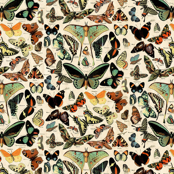 PREORDER - Tim Holtz - Palette Canvas Cloth - Butterflies in Teal