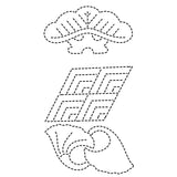 Sashiko Stencils - #2 Crests Borders & Classic Motifs Embroidery Book
