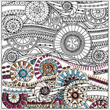 Zenbroidery Stamped Embroidery Kit - Waves Kits