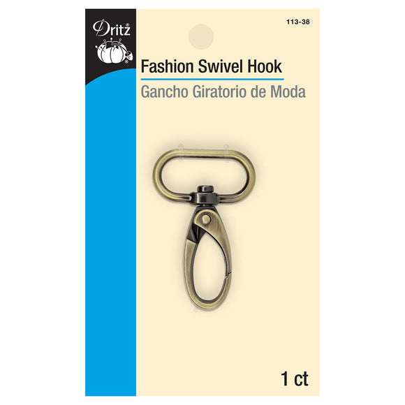 Swivel Hook - Antique Brass 1 Craft Fasteners & Closures