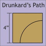 Drunkards Path Acrylic Templates - 1/4 Seam 4 Block