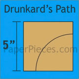 Drunkards Path Acrylic Templates - 1/4 Seam 5 Block
