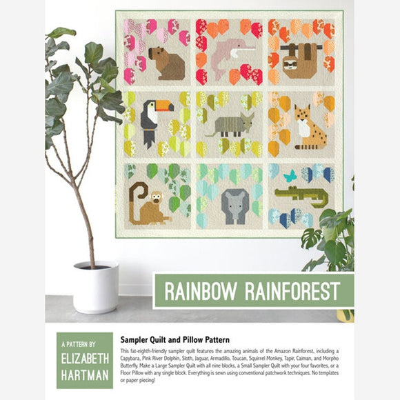 Rainbow Rainforest Quilt Pattern - Elizabeth Hartman