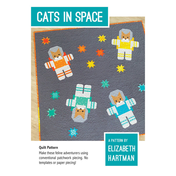 Cats In Space Quilt Pattern - Elizabeth Hartman Quilting