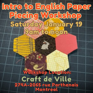 Atelier d'initiation au paper piecing à l'anglais - Samedi 18 janvier - 9h à 12h