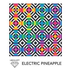 Electric Pineapple Quilt Pattern - Libs Elliott