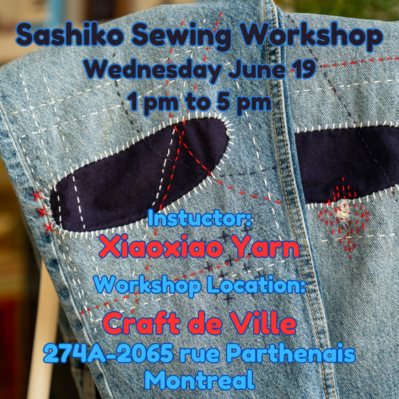 Atelier de couture Sashiko - dimanche 28 avril - 13h à 17h