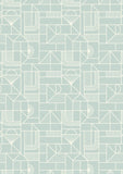 Lewis & Irene - Forme - All Over Geo White on Duck Egg - Lewis & Irene - Craft de Ville