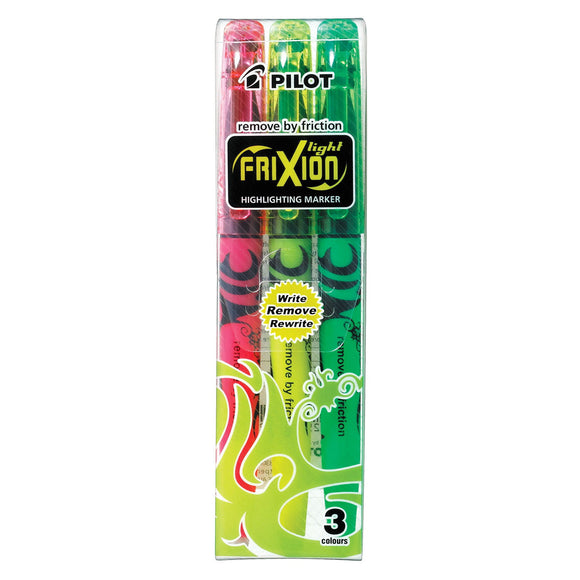 Frixion Fluorescent Chisel-Tip Erasable Highlighter - 3 Pack