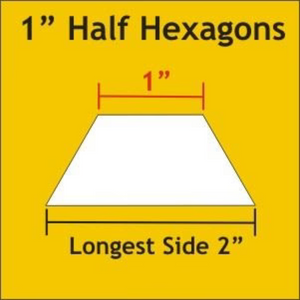 Demi-hexagone EPP 1" - Paquet de 100