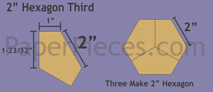 2" EPP Hexagon Thirds - 39 Pack