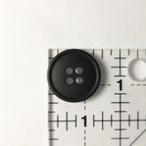 4-Holed Plastic Button - 3/4 Black Buttons