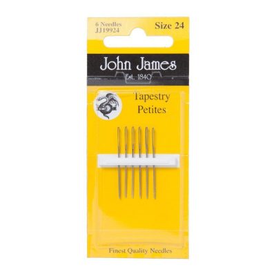 Petite Tapestry Needles - size 24- 6 pack - John James - Craft de Ville