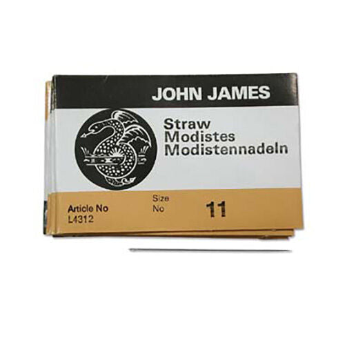 Straw Needles - Size 11 Bulk 25 Pack Milliners