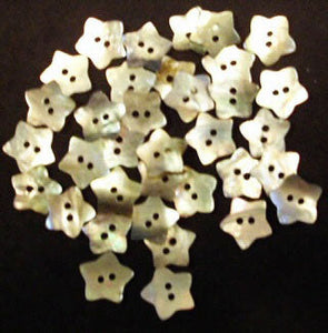 Mini Star Mother of Pearl Button - 10 pack - Kelmscott Designs - Craft de Ville