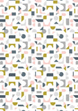 Lewis & Irene - Forme Scattered Geo On Cream Fabric