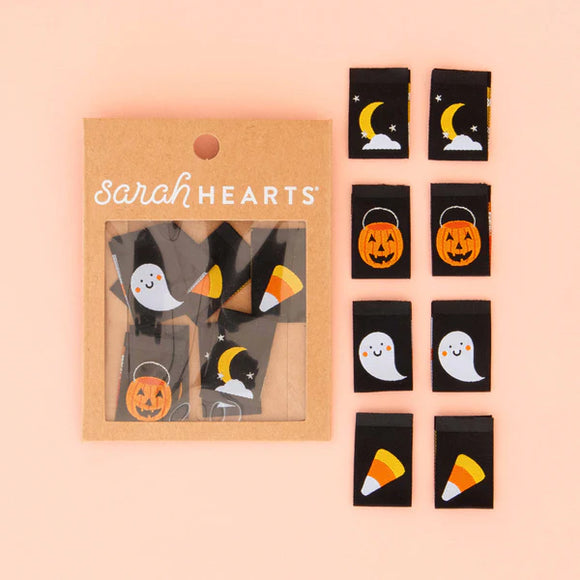 PREORDER - Sarah Hearts - Multipack Woven Labels - Halloween Icons