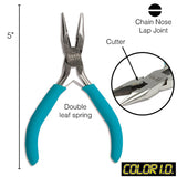Chain Nose Pliers with cutter - Color ID