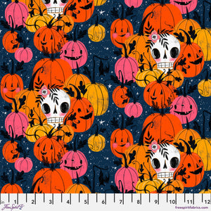 Preorder May - Cori Dantini Pretty Creepy Pumpkin Patch In Navy Fabric