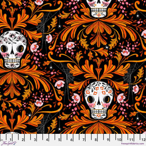 Preorder May - Cori Dantini Pretty Creepy Beautiful Bones In Orange Fabric